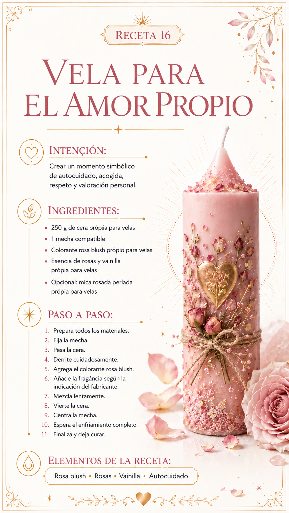 Receta 16 - Vela para el Amor Propio