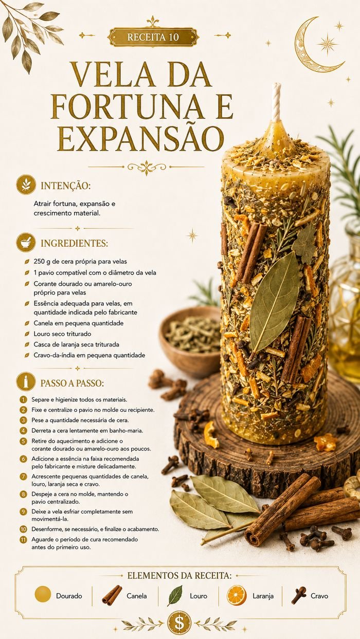 Receta 10 - Vela de la Fortuna y la Expansión