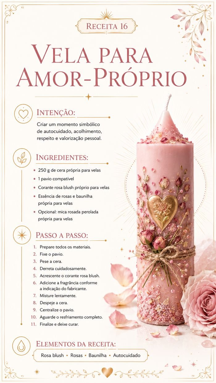 Receta 16 - Vela para el Amor Propio