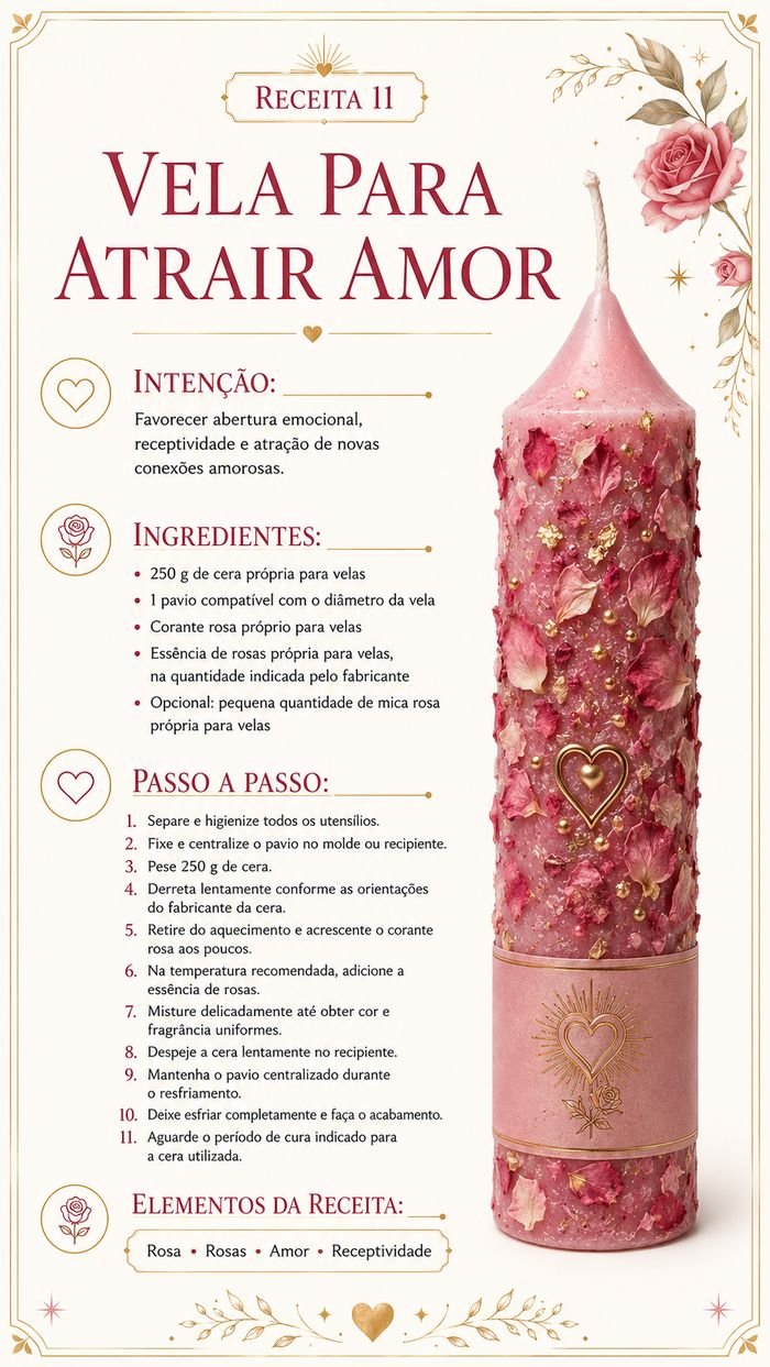 Receta 11 - Vela para Atraer el Amor